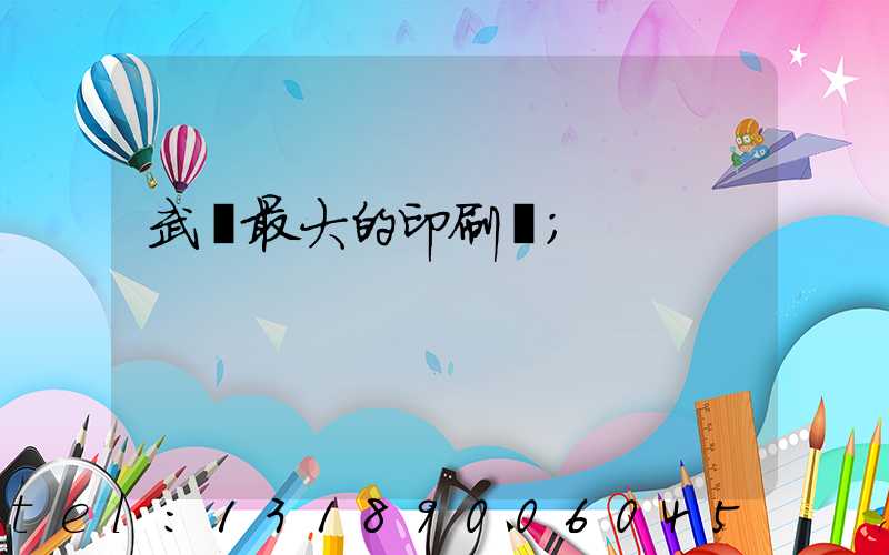 武漢最大的印刷廠