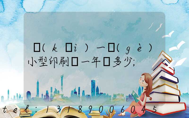 開(kāi)一個(gè)小型印刷廠一年賺多少